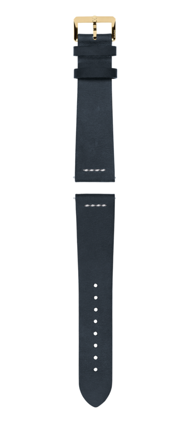 Blue leather strap