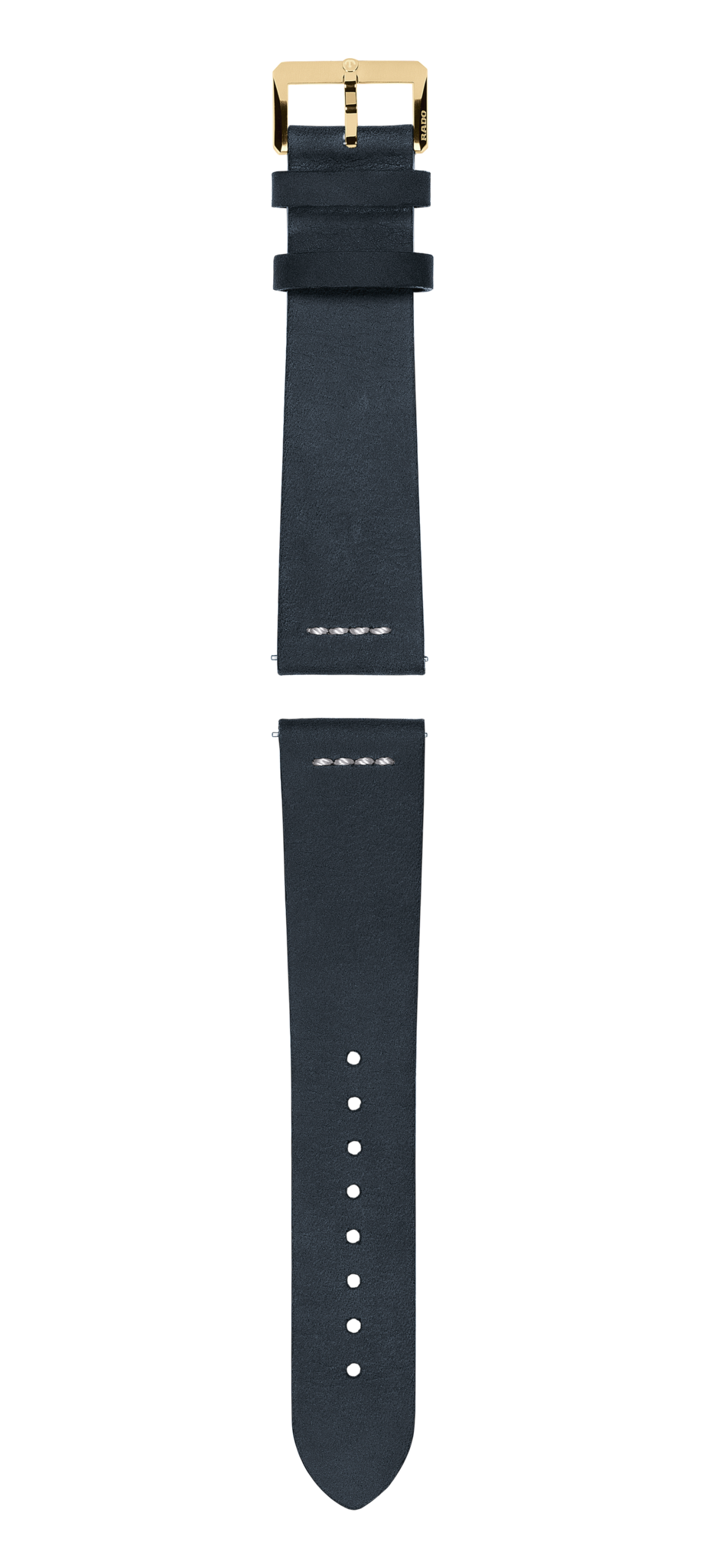 Blue leather strap