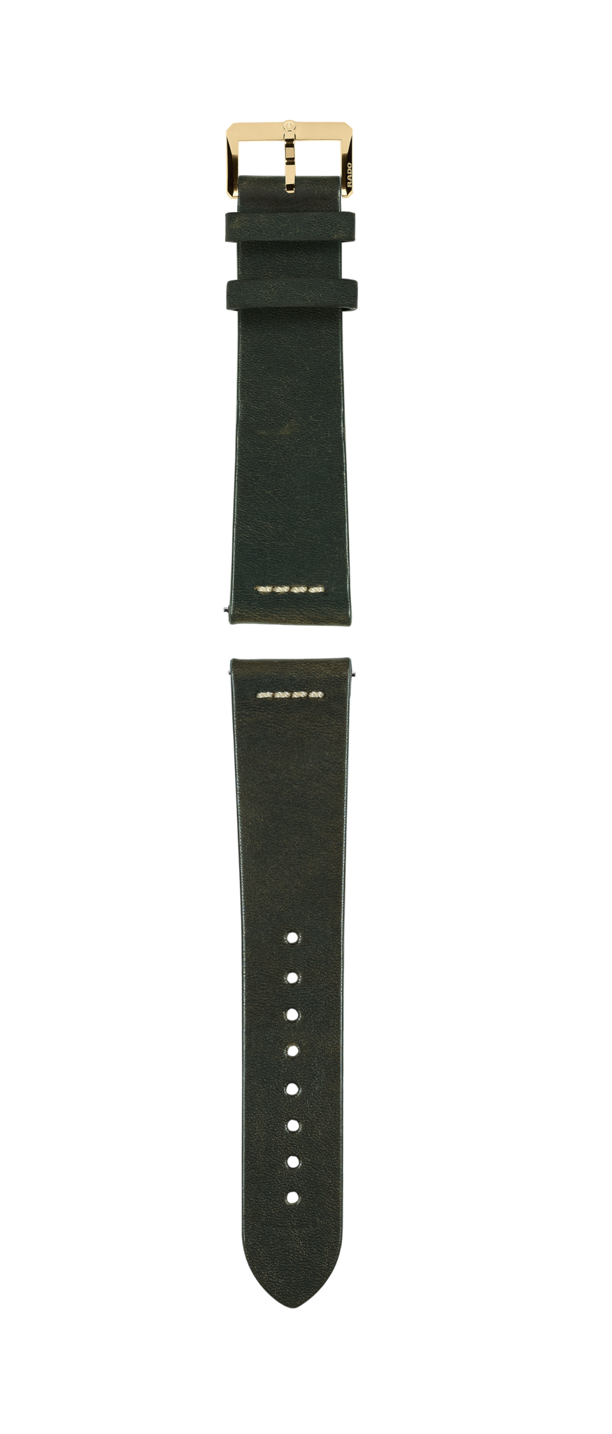 Green leather strap