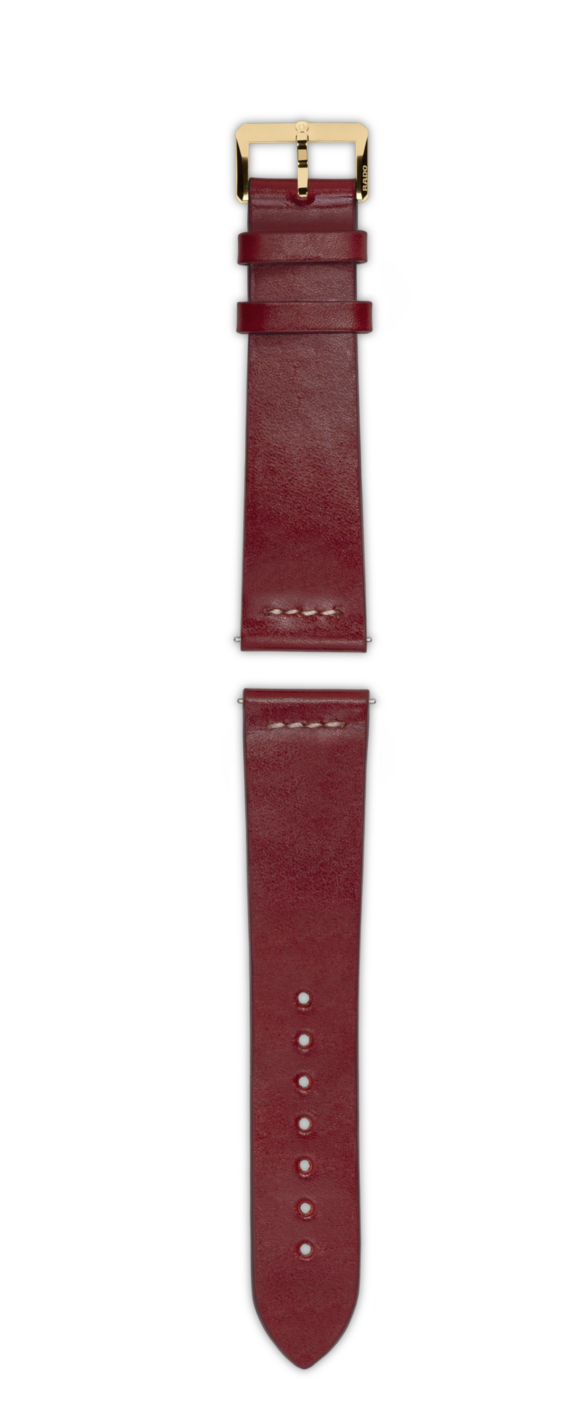 Red leather strap