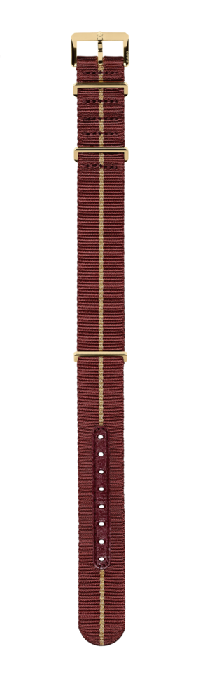 Red textile strap