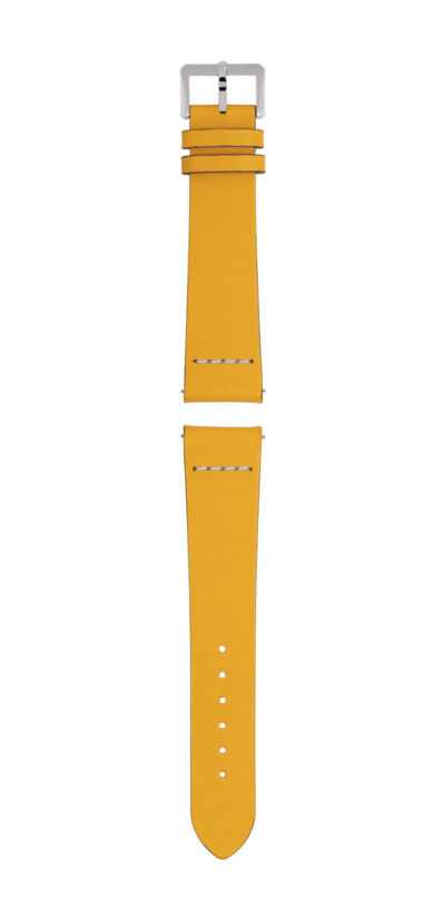 Yellow leather strap