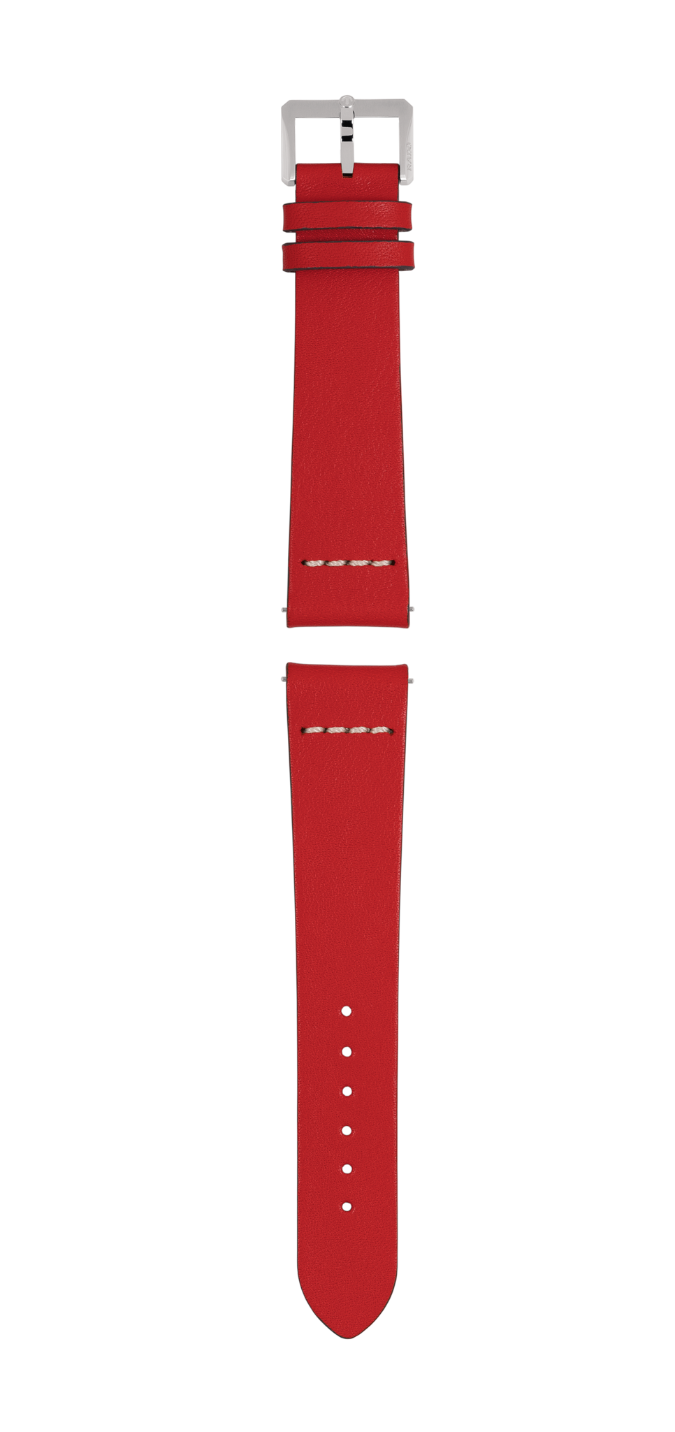 Correa de piel roja