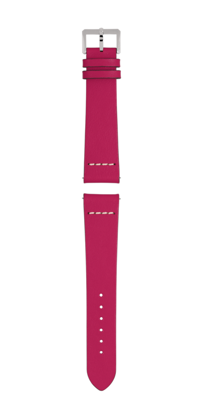 Pink leather strap