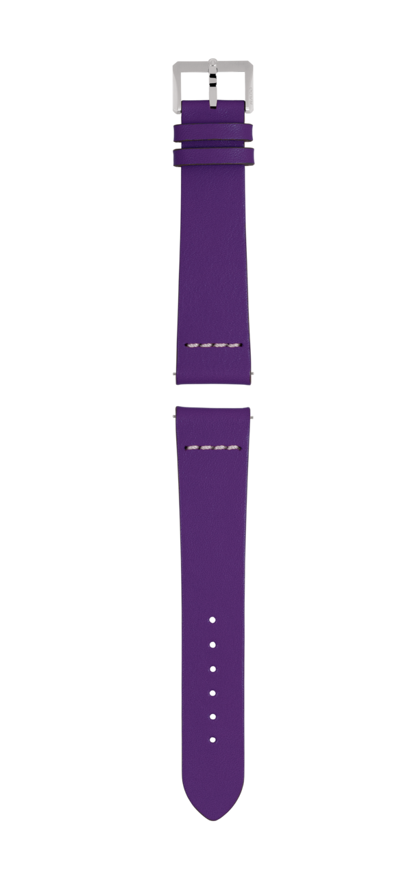 Purple leather strap
