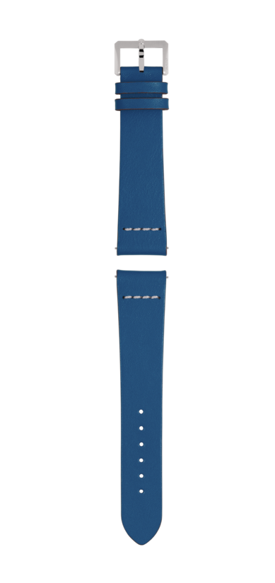 Blue leather strap
