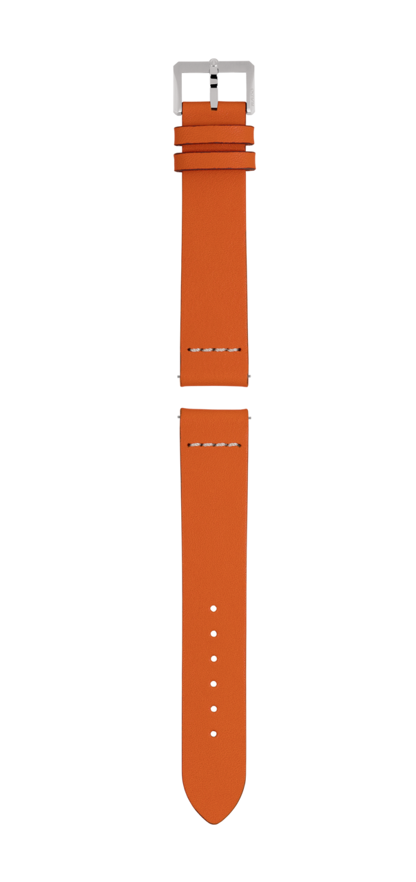Orange leather strap