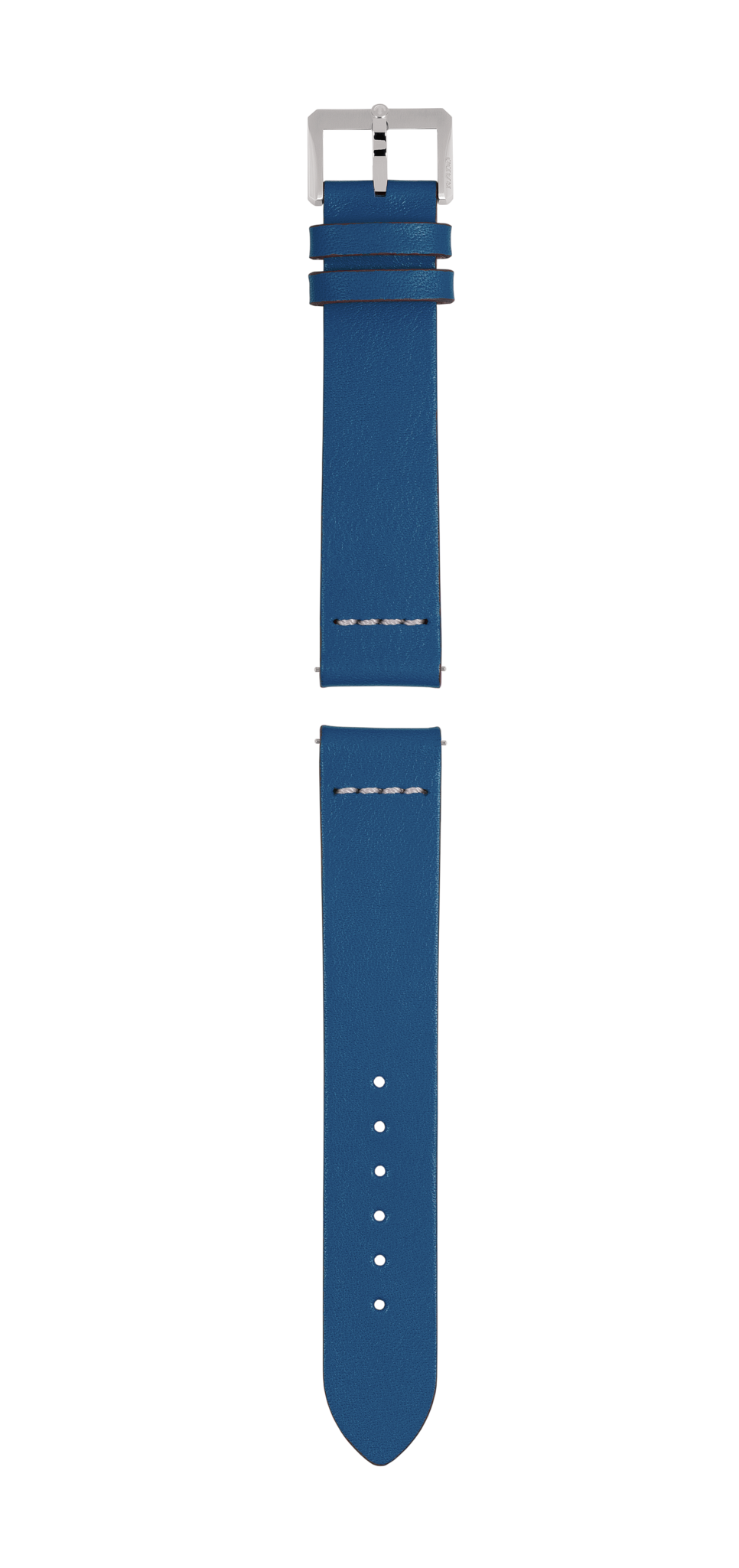 Blue leather strap