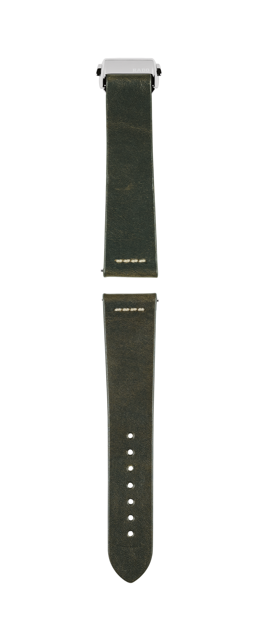 Green leather strap