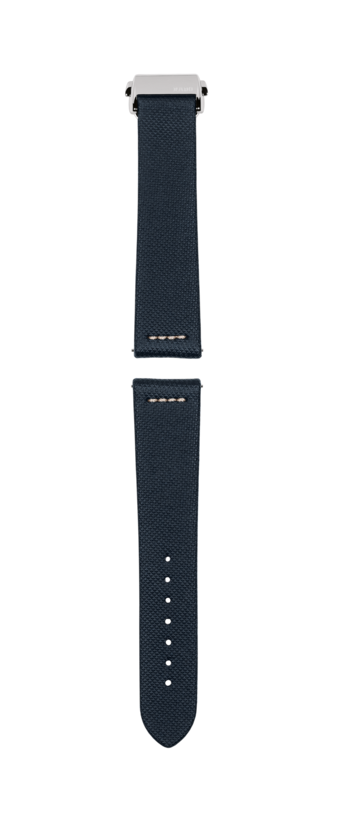 Blue leather strap