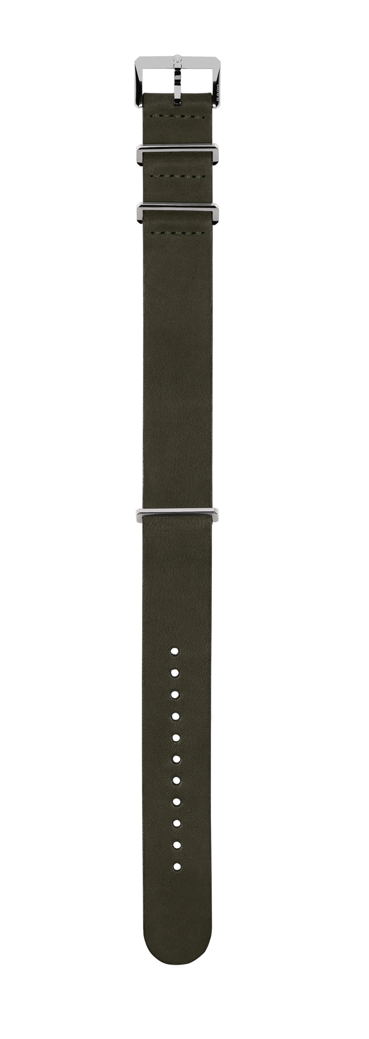 Green leather strap