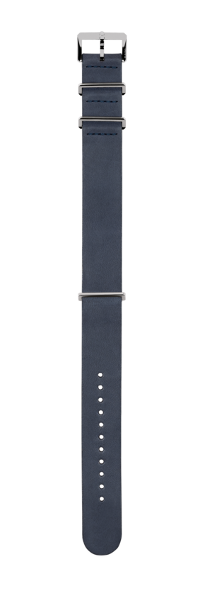 Blue leather strap