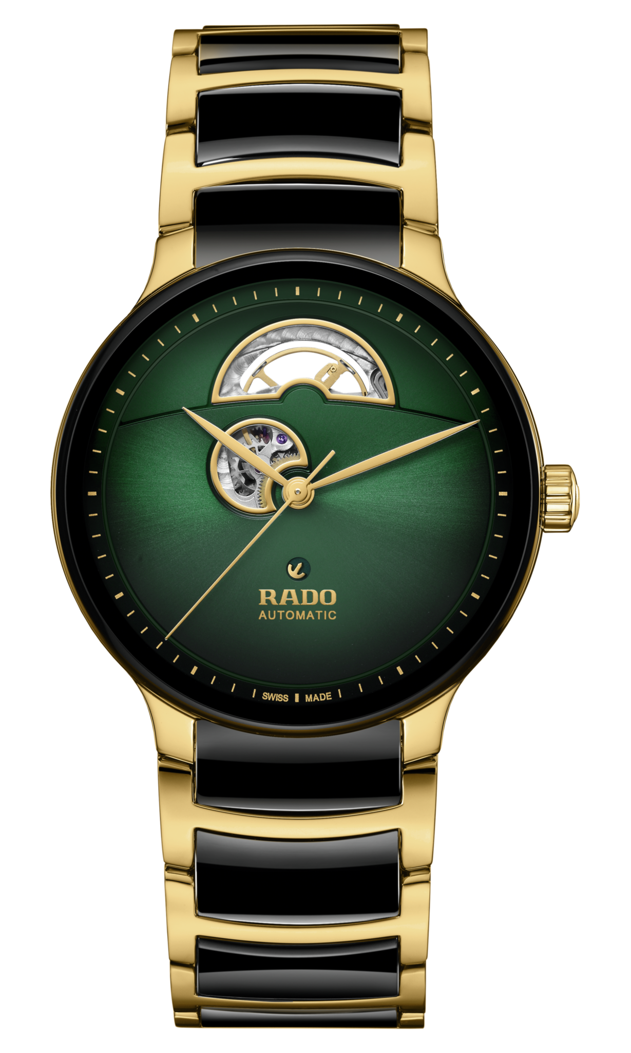 Rado centrix automatic open heart best sale black