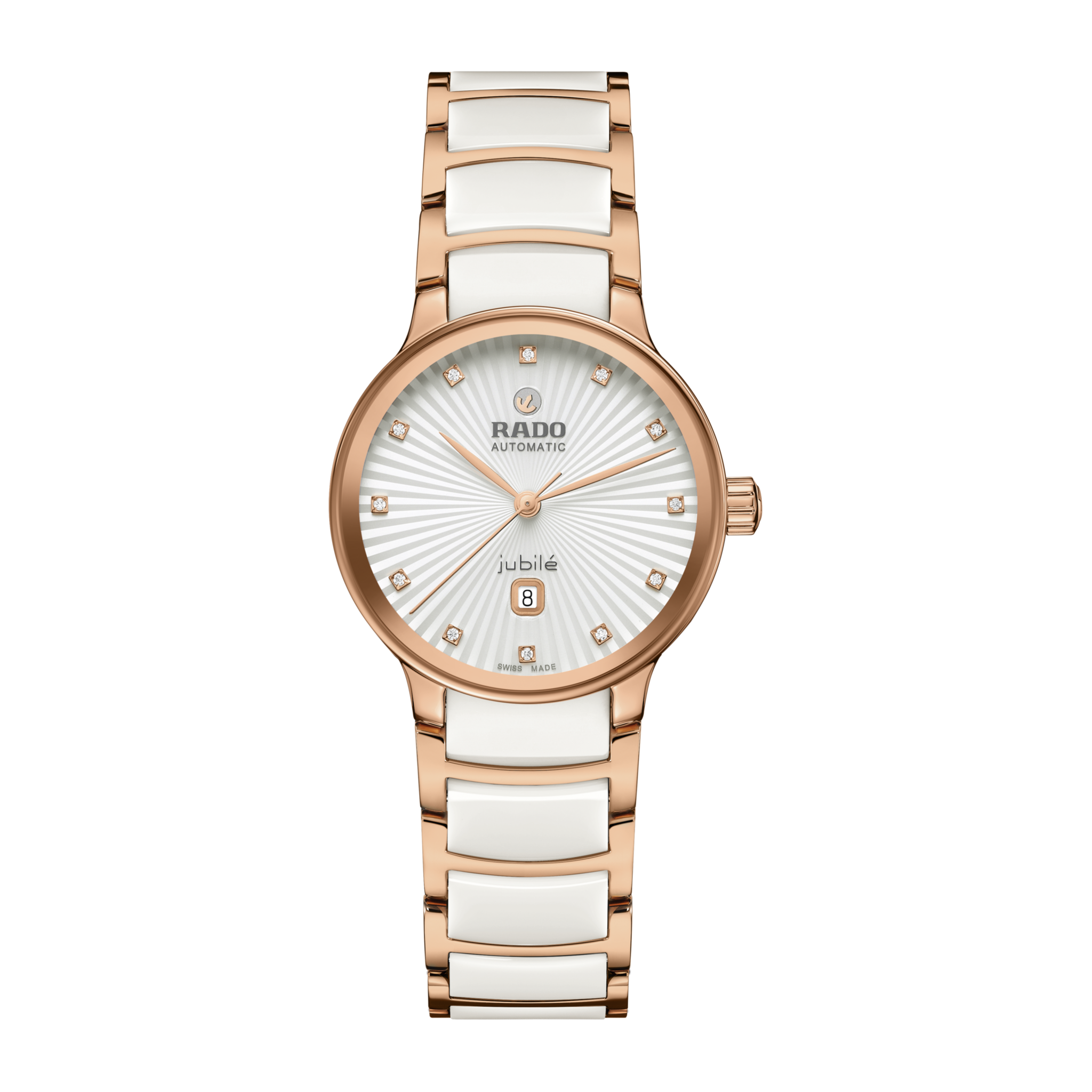 Rado Centrix Automatic Diamonds Stainless Steel White Dial Women
