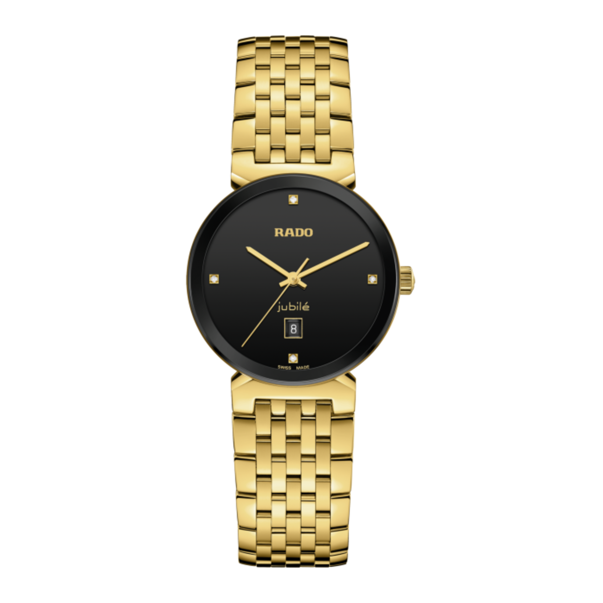 Rado Florence Classic Diamonds Stainless Steel Black Dial Womens