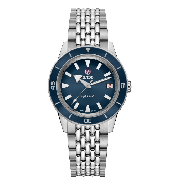 RADO 'Captain Cook' Automatic Stainless Steel Bracelet Blue Dial R32500203  - First Class Watches™