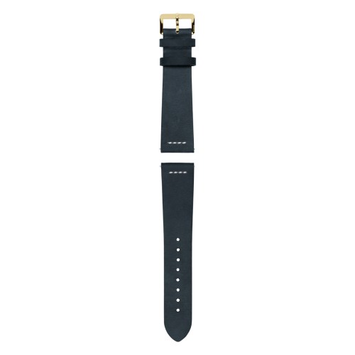 Blue leather strap