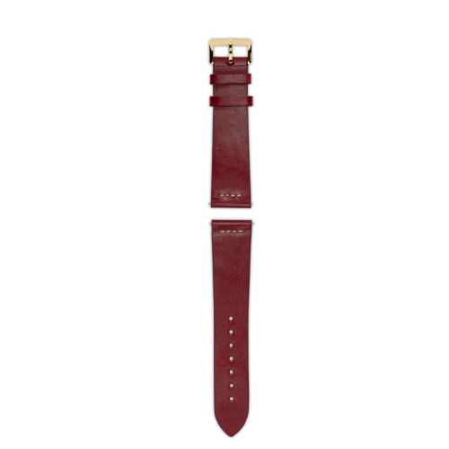 Red leather strap