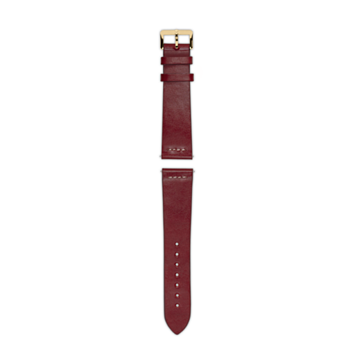 Red leather strap