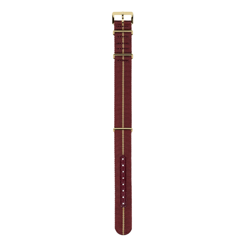 Red textile strap