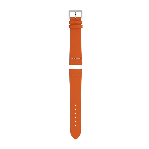 Orange leather strap