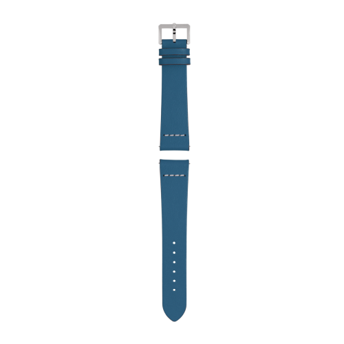 Blue leather strap