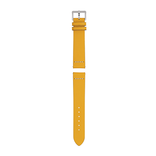 Yellow leather strap