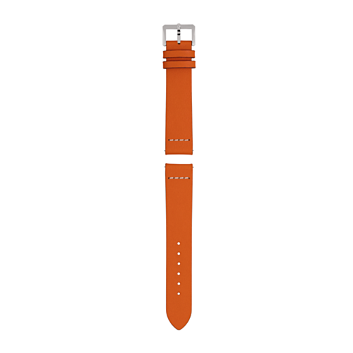 Orange leather strap