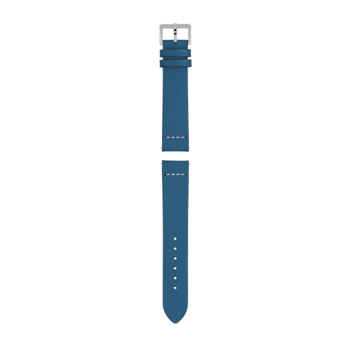 Blue leather strap