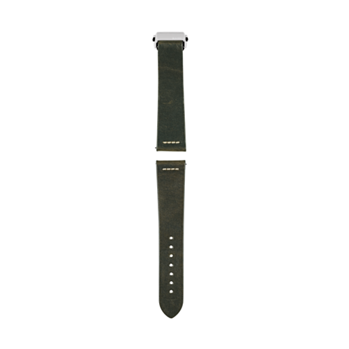 Green leather strap