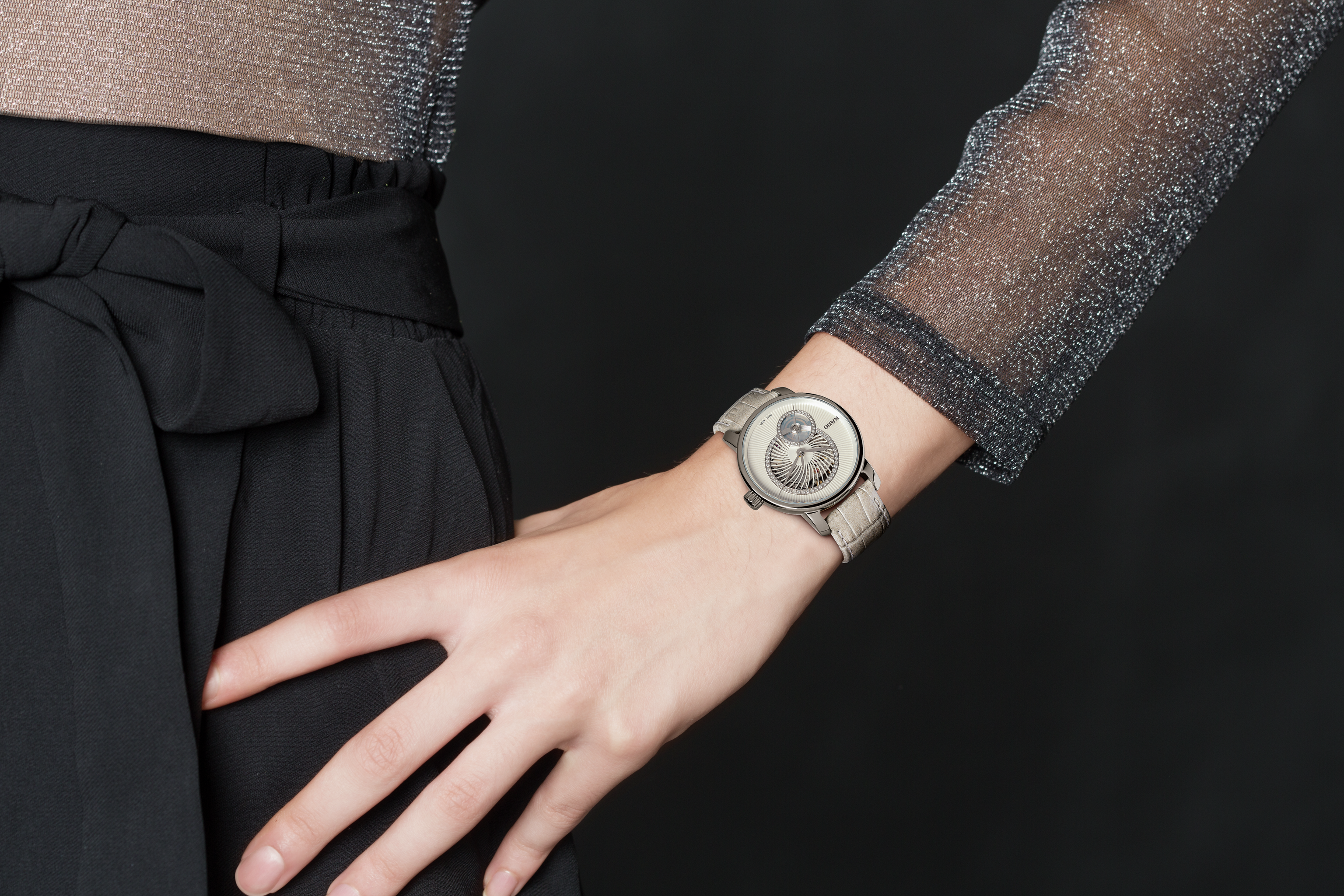 RADO MIAM 自動 可動 腕時計 ヴィンテージ DiaMaster Automatic Open Heart Diamonds レディース プラズマ