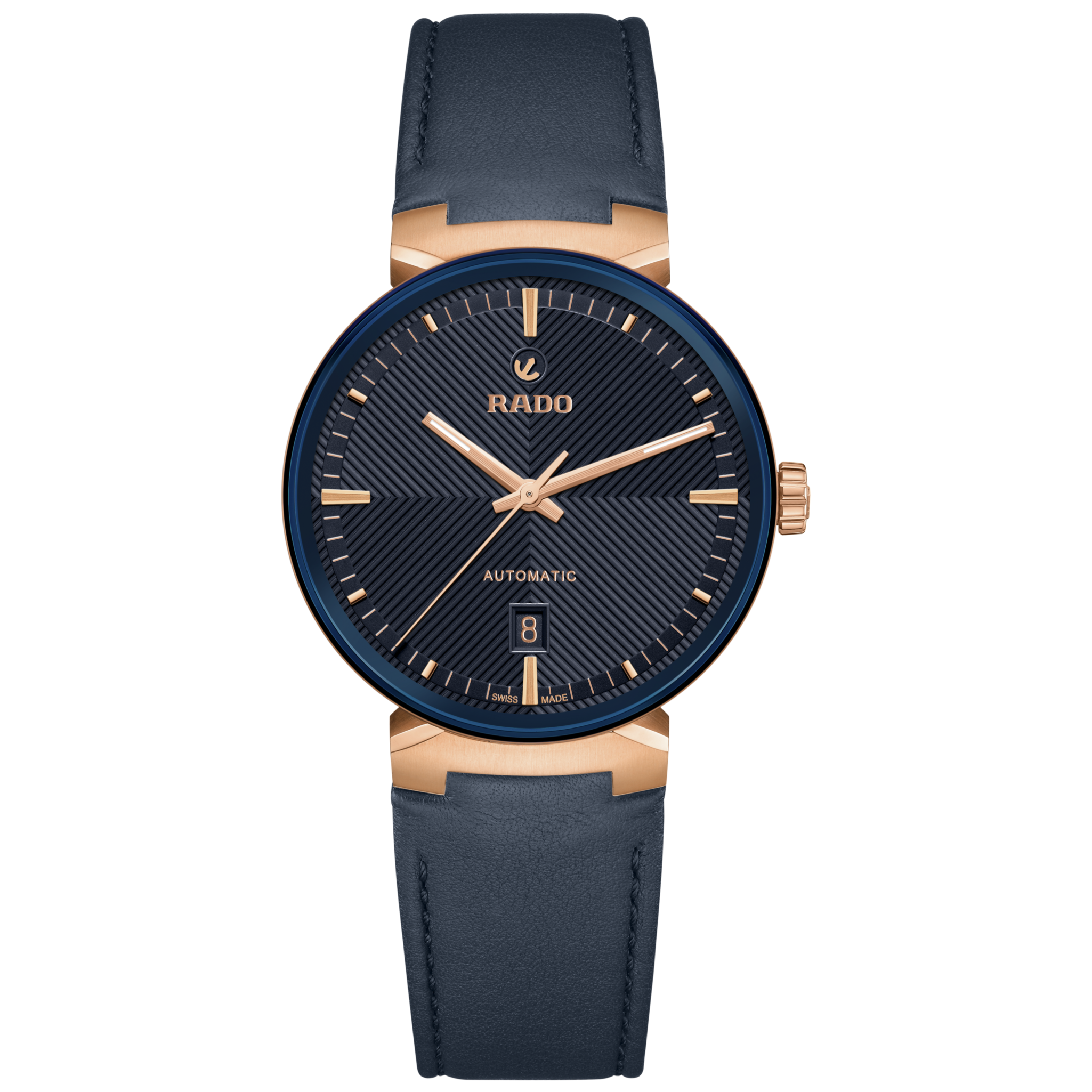New Rado Florence Automatic ST Steel Blue Dial Leather Band Mens