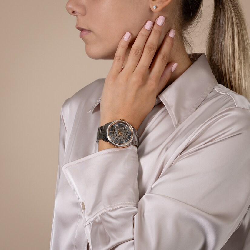 サンローラン　プチカバス　チャコールグレー HyperChrome Automatic Diamonds Plasma High-Tech Ceramic Watch
