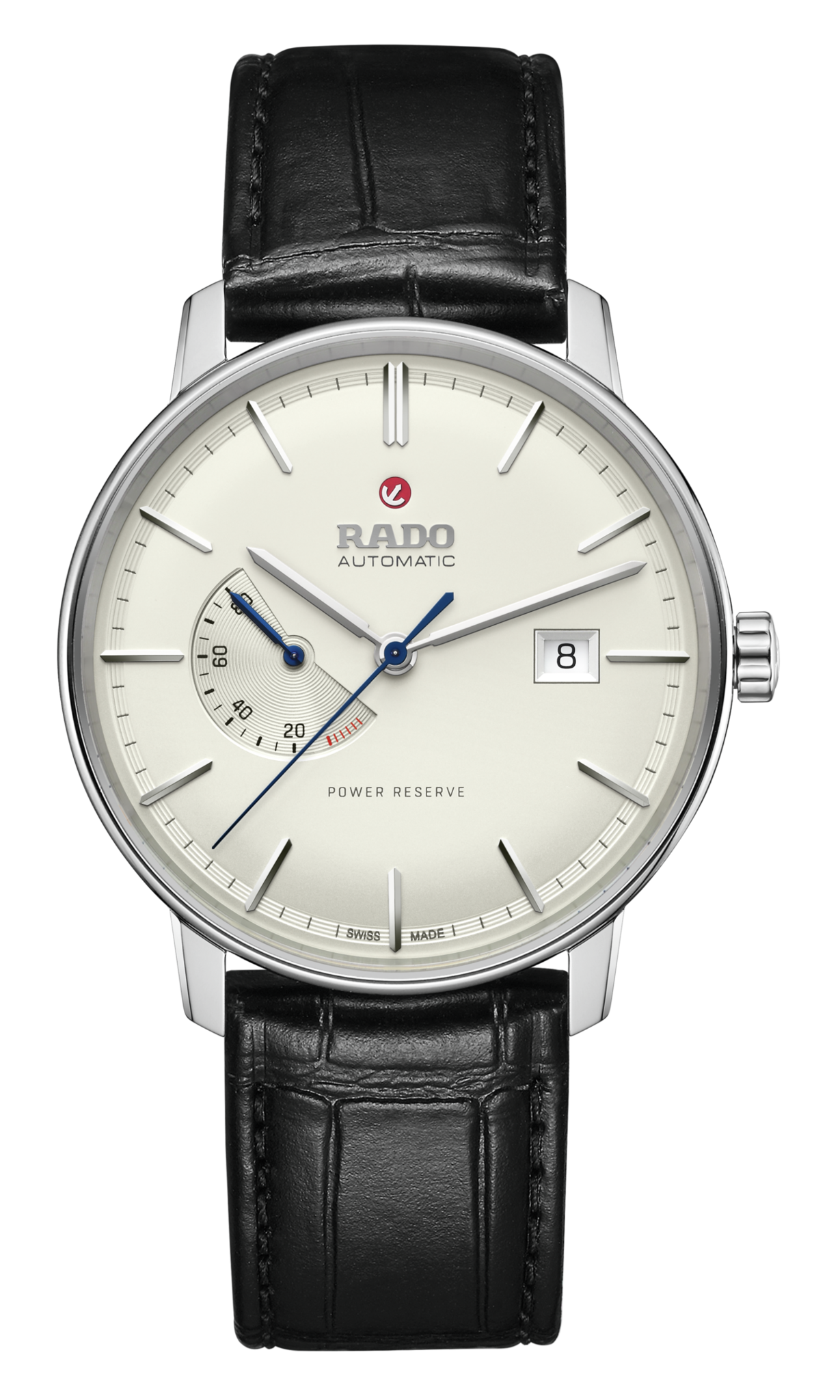 Rado black 2025 leather watch