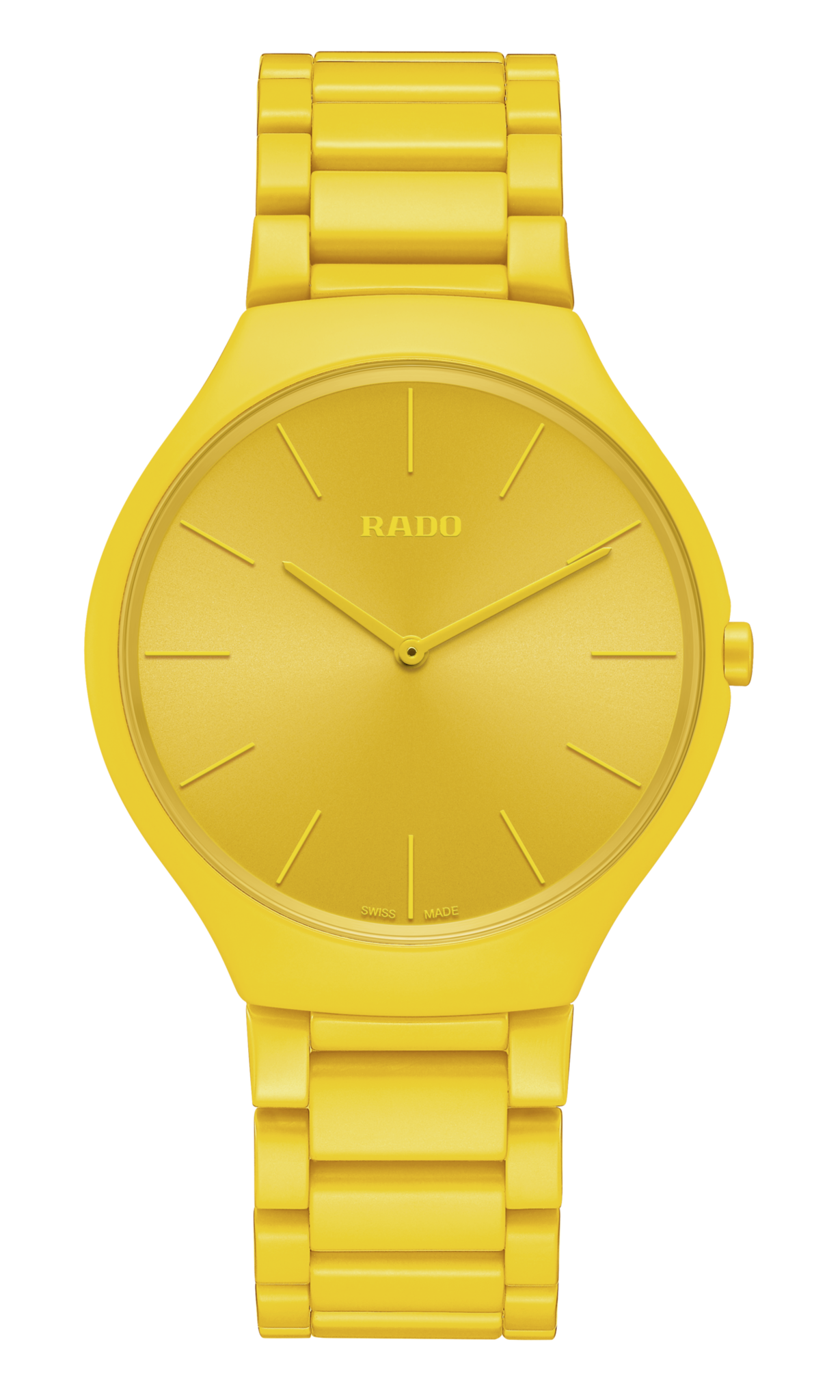 True Thinline Les Couleurs™ Le Corbusier Sunshine yellow 4320W Unisex  High-Tech Ceramic Watch R27093632 | Rado® Australia