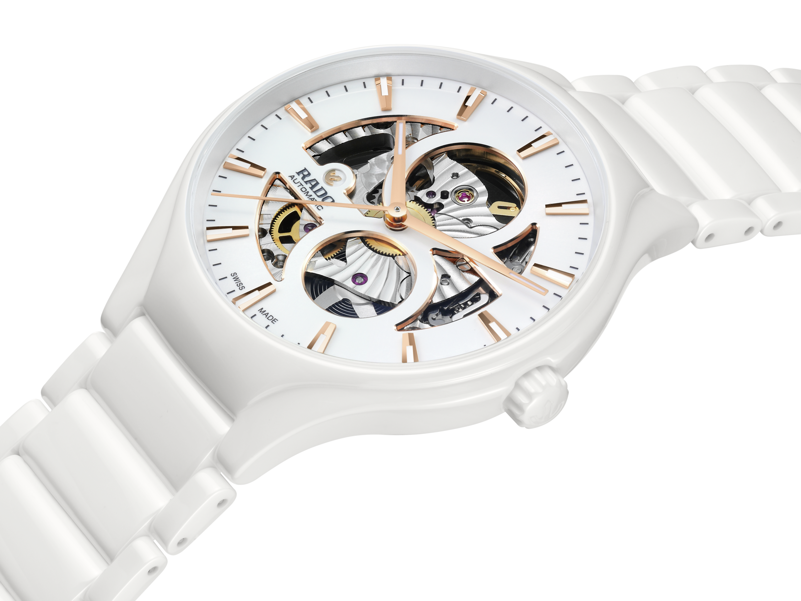 True Round Automatic Open Heart Unisex High-Tech Ceramic Watch ...