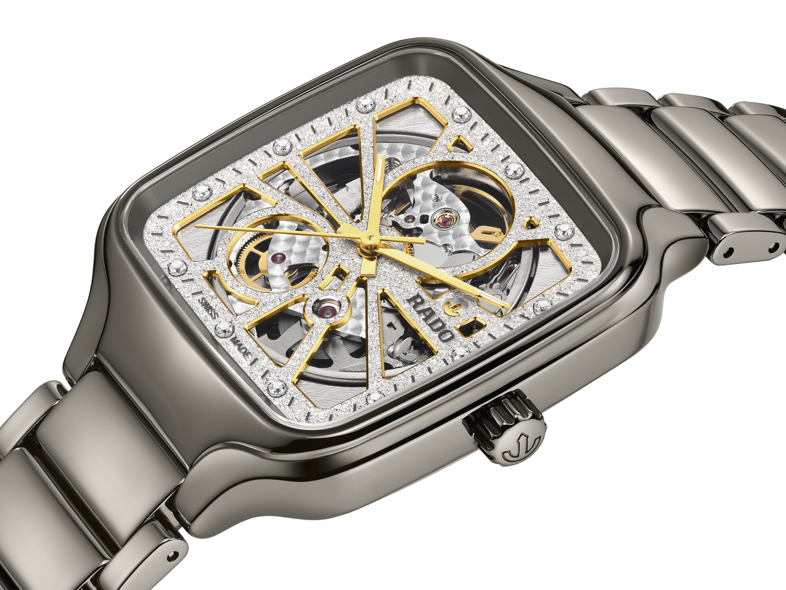 True Square Automatic Open Heart Sparkling