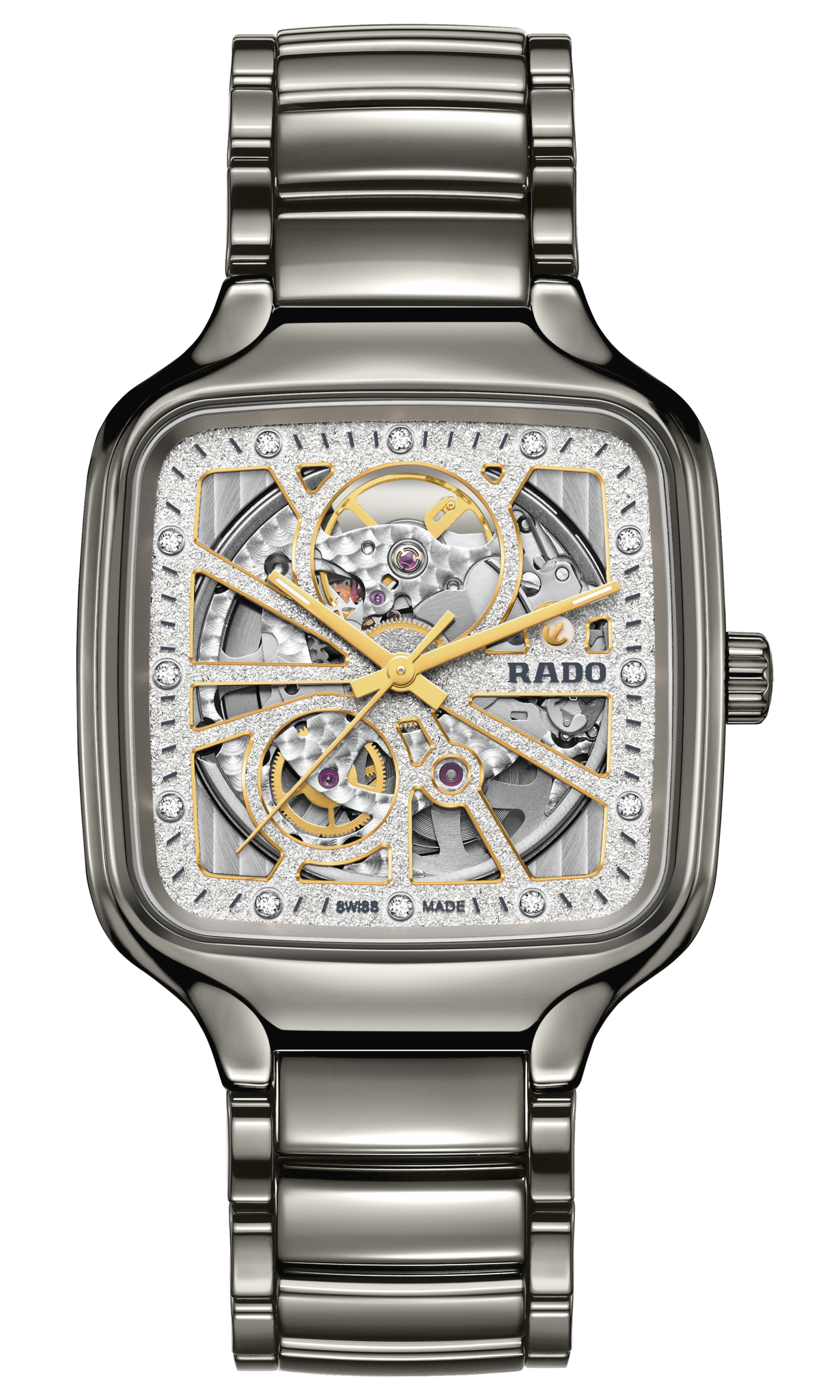 True Square Automatic Open Heart Sparkling