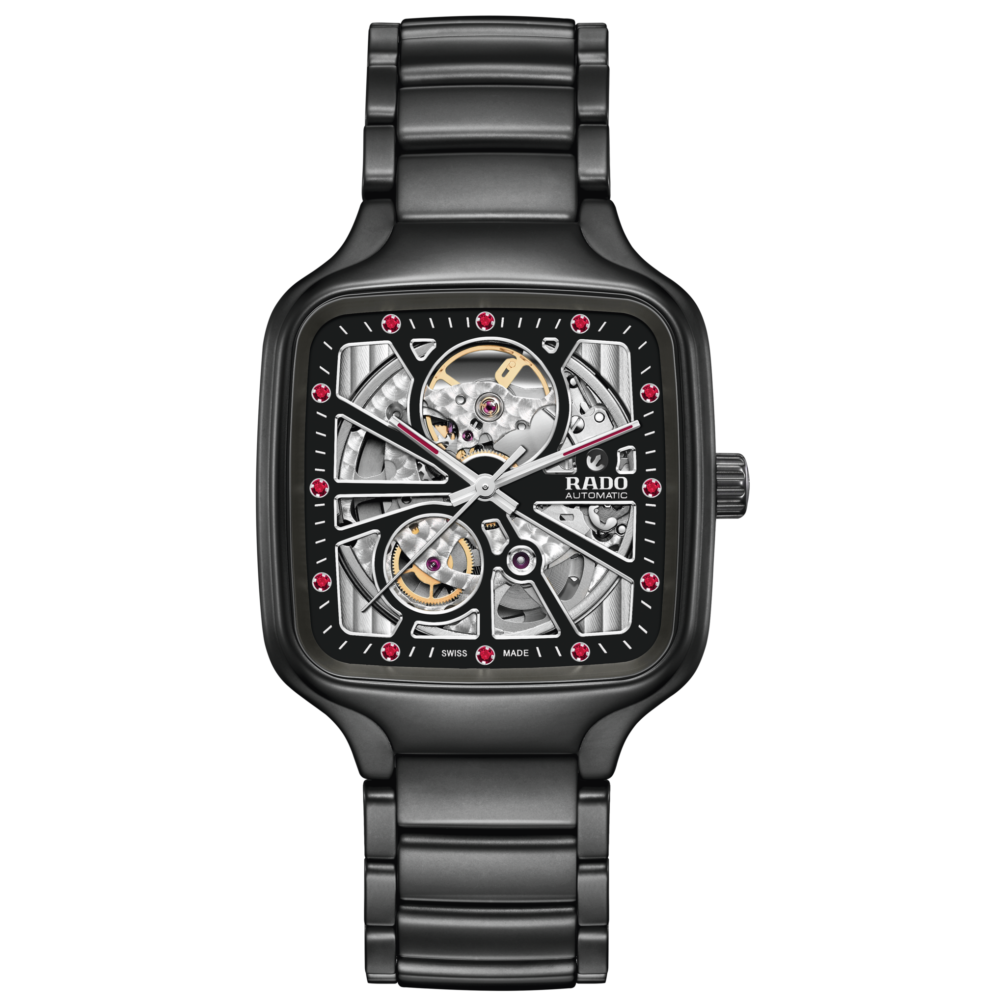 New Rado True Square Open Heart X Ji Chang-wook Black Dial Men's