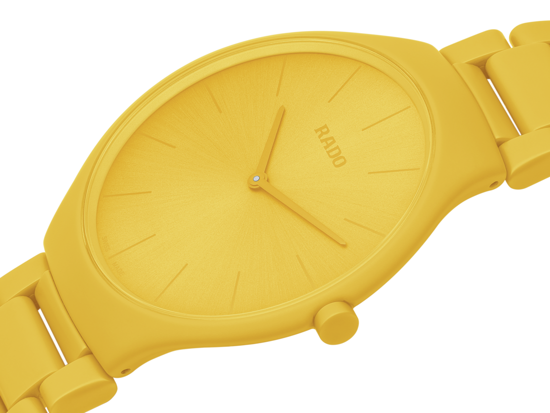 True Thinline Les Couleurs Le Corbusier Sunshine Yellow 4320W High tech Ceramic Watch R27093632 