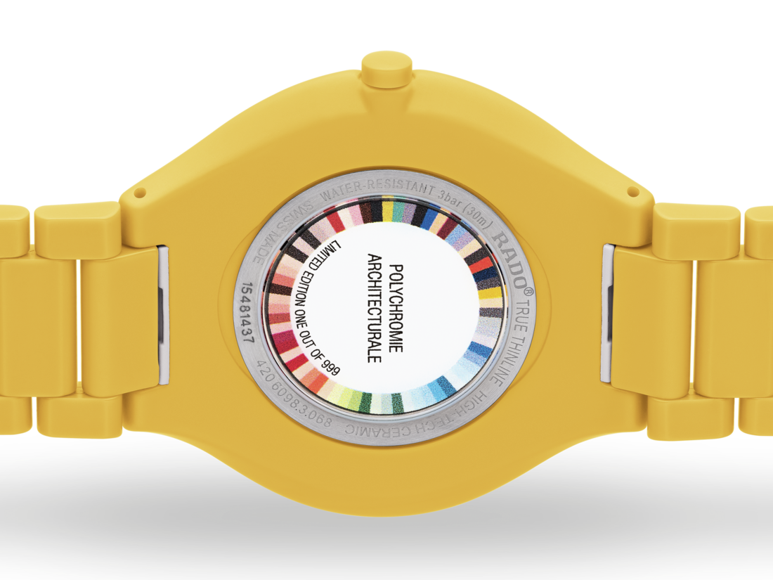 True Thinline Les Couleurs Le Corbusier Sunshine Yellow 4320W High tech Ceramic Watch R27093632 