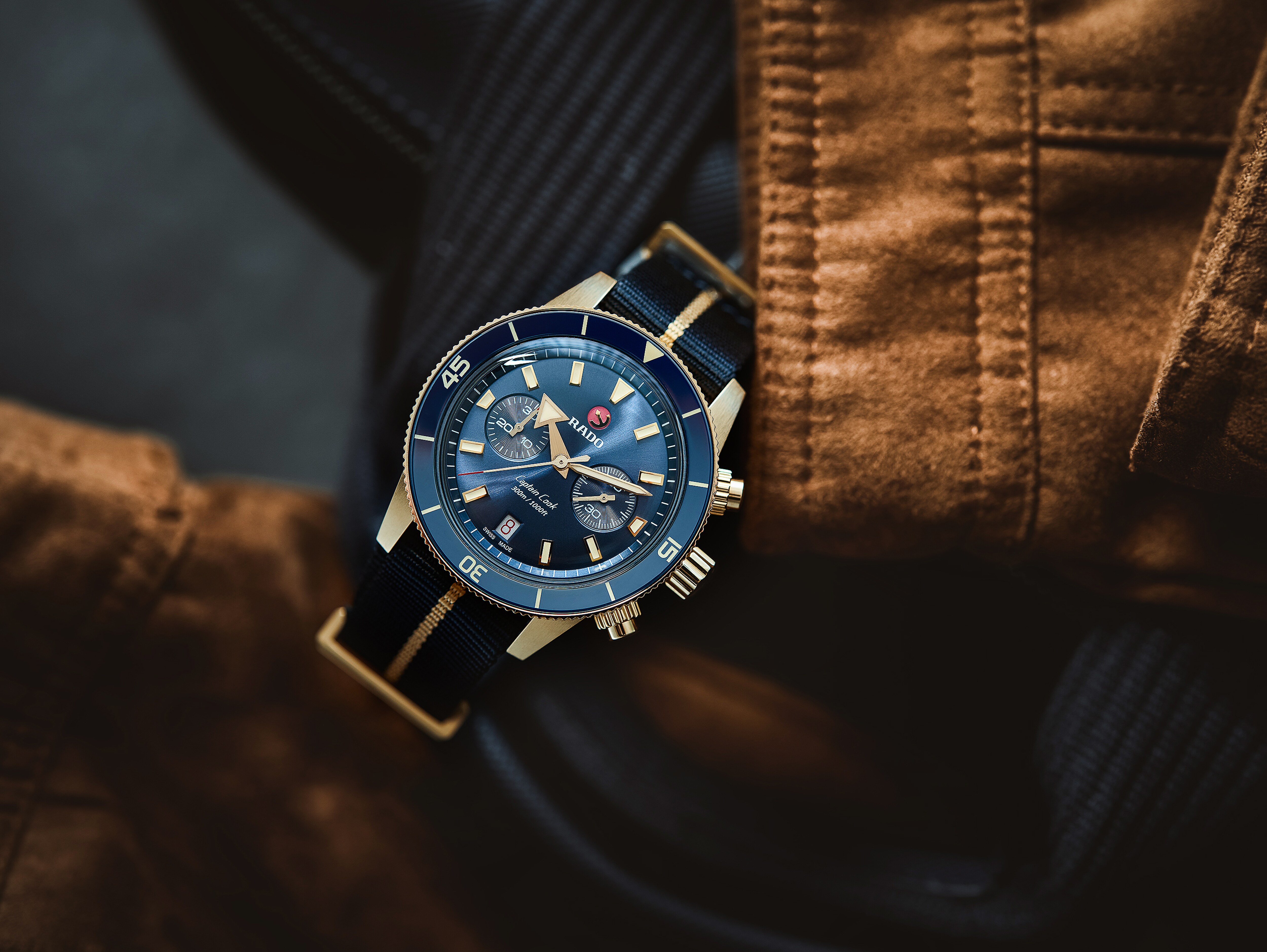 Captain Cook Automatic Chronograph Herren Bronze Uhr R32146208