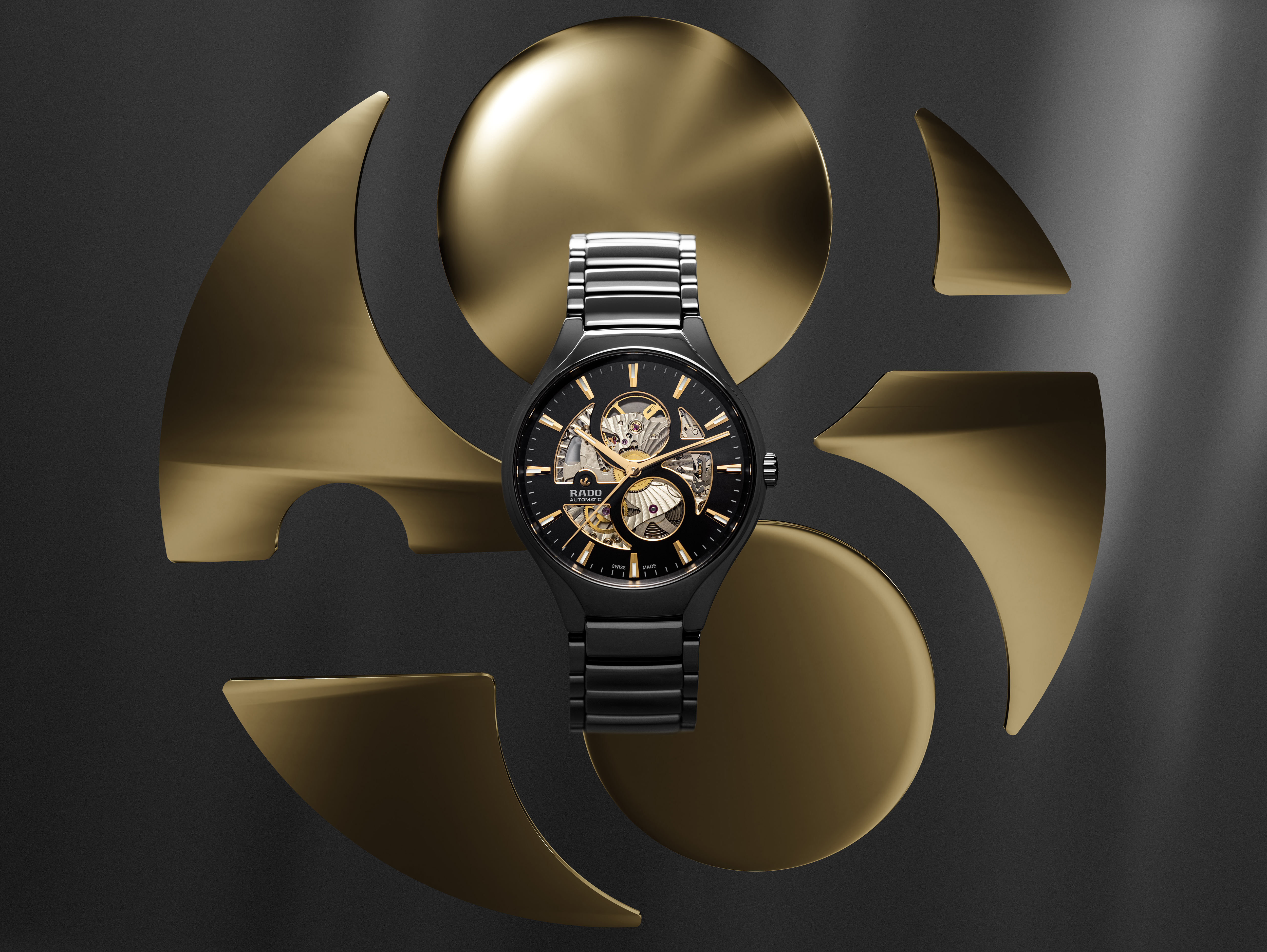 True Round Automatic Open Heart Unisex High-Tech Ceramic Watch ...