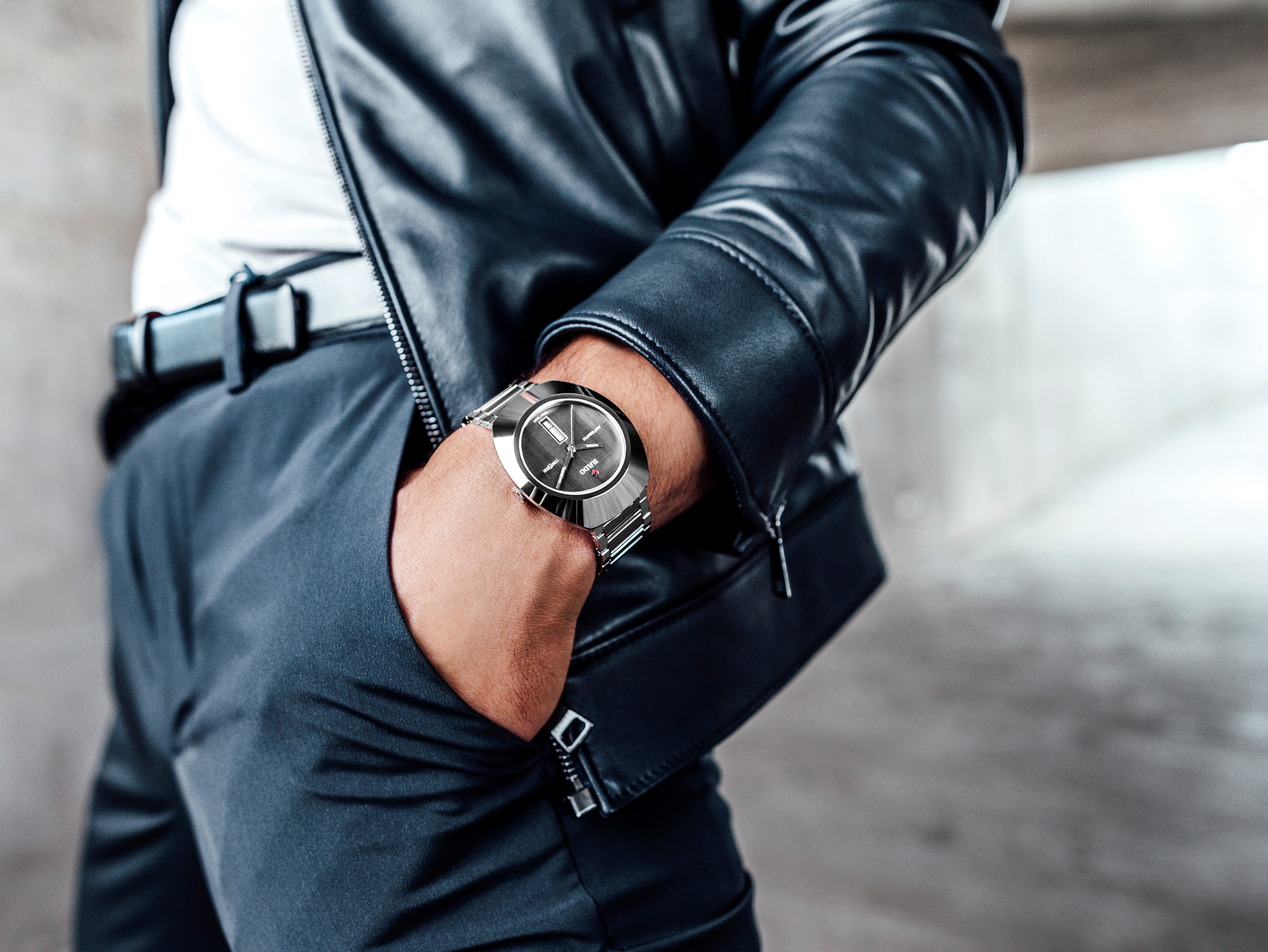 RADO Diastar 黒 ステンレススチール 防水 RADO Diastar 黒 ステンレススチール 防水