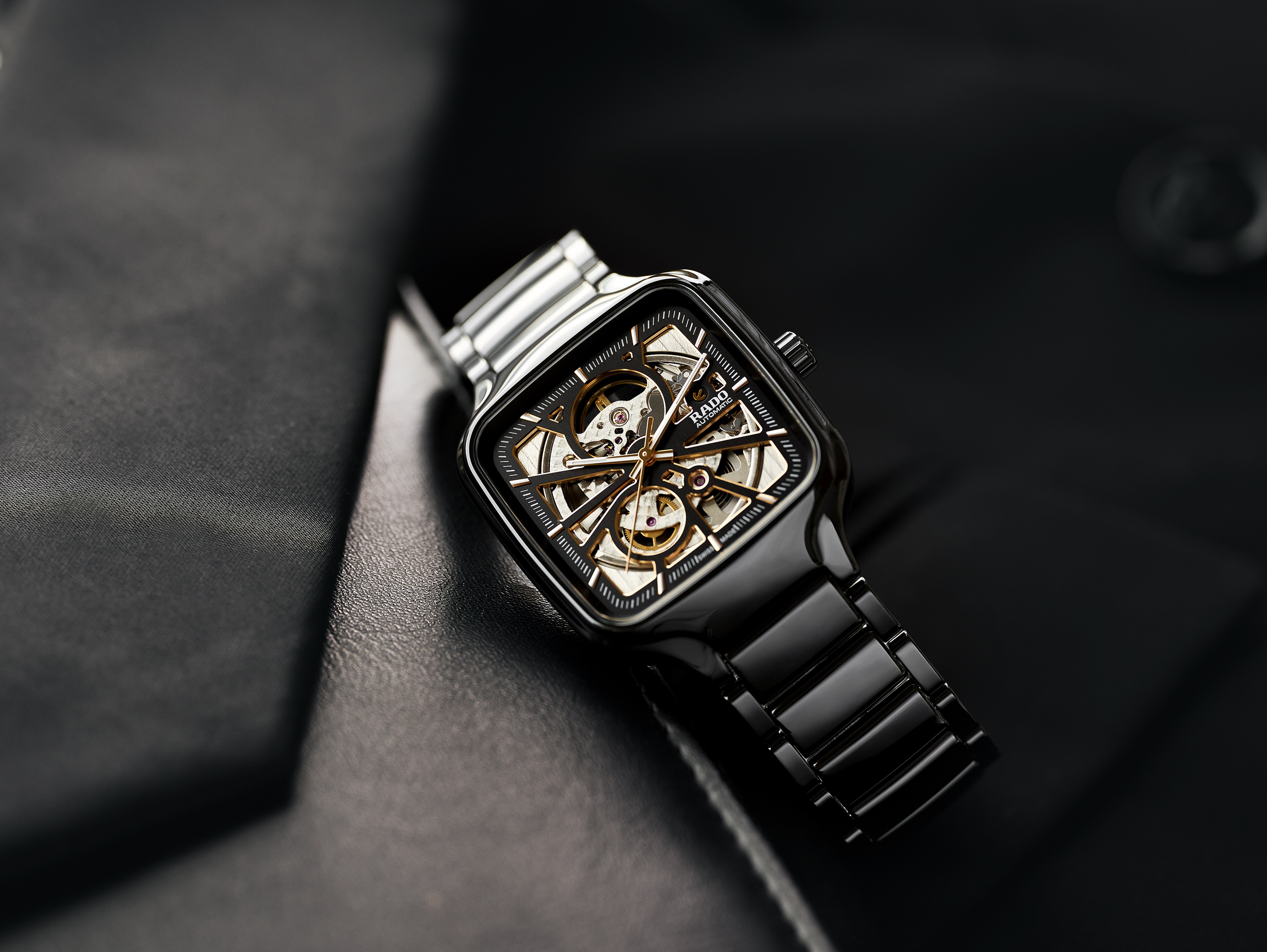 True Square Automatic Open Heart High-Tech Ceramic Watch R27086162