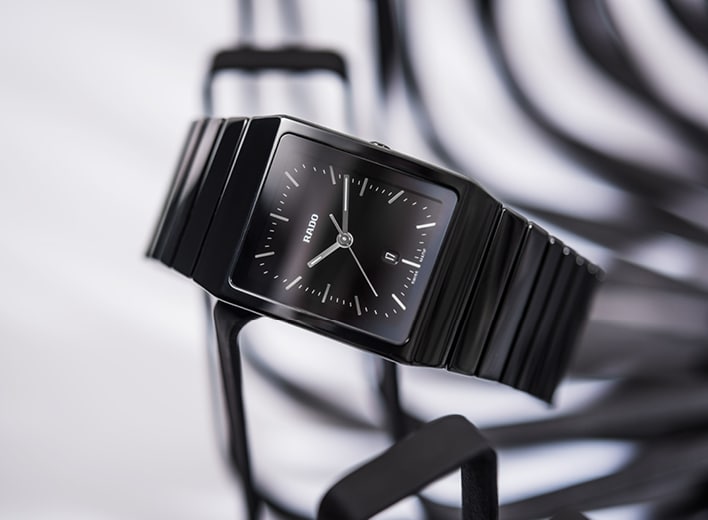 RADO セラミカ 腕時計 ブラック レザー クォーツ 男性と女性のためのセラミック時計「セラミカ」|ラド®日本